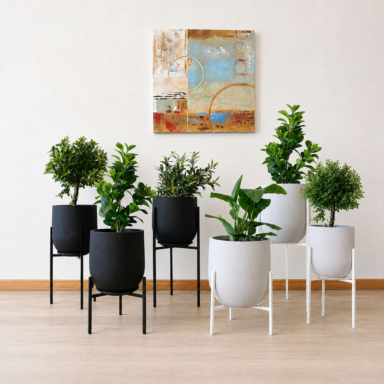 Trío Pedestal + Maceteros